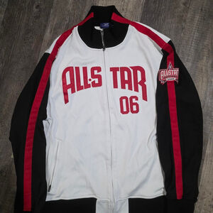 Vintage Reebok White and Red All Star 2006 Houston NBA jacket Men's Size Large